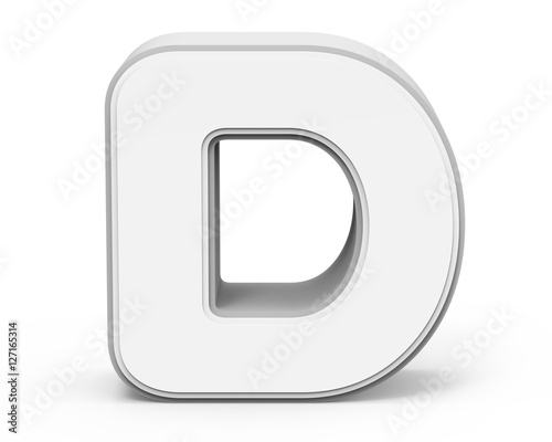 white letter D