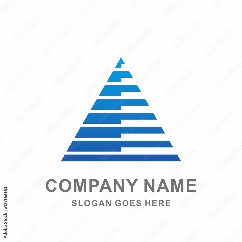 Geometric Triangle Pyramid Negative Strips Architecture Engineering Business Company Stock Vector Logo Design Template Geometric Triangle Pyramid Negative Strips Architecture Engineering Business Company Stock Vector Logo Design Template