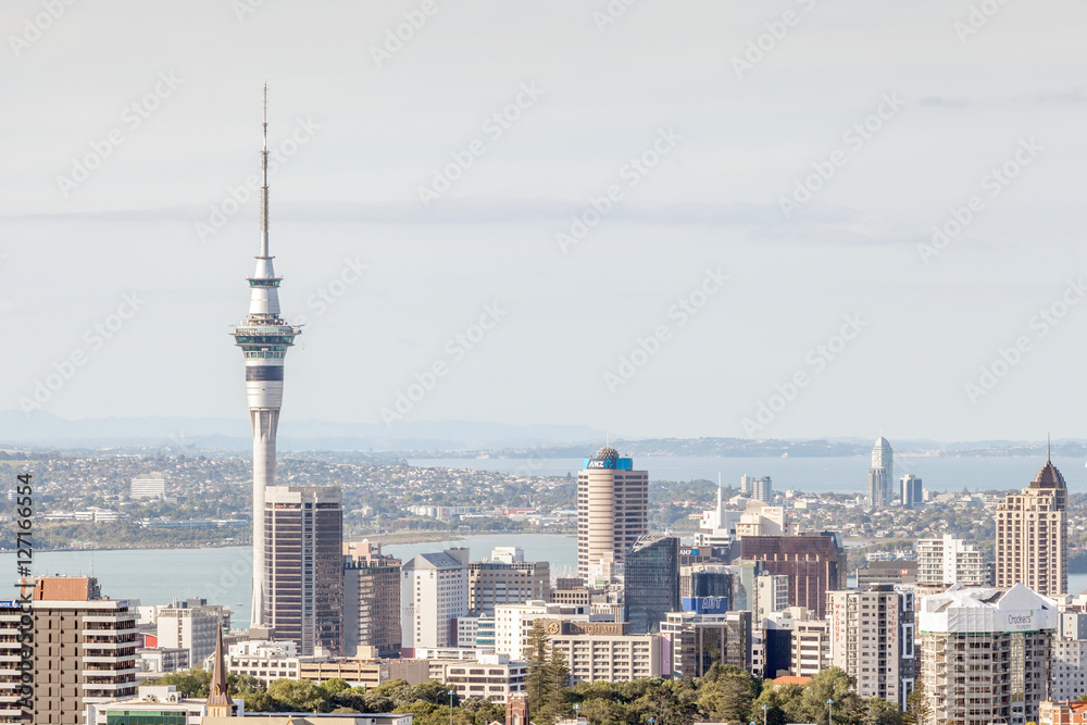 Cityscape of Auckland sky tower.