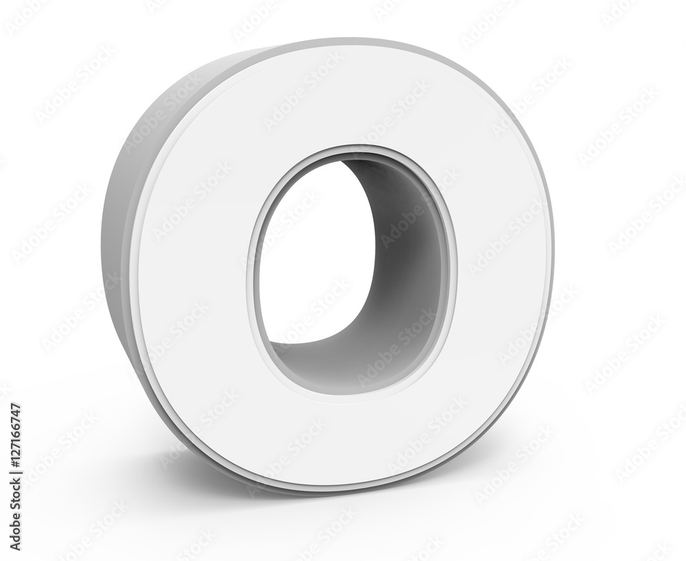 white letter O