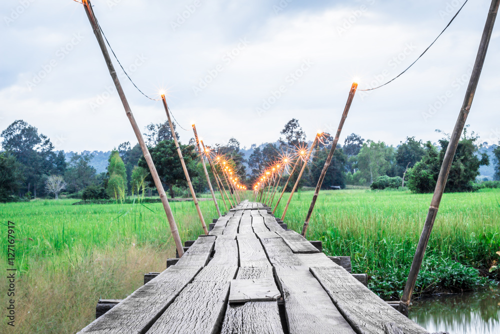 Fototapeta premium Old wooden bridge.