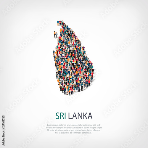 people map country Sri Lanka vector