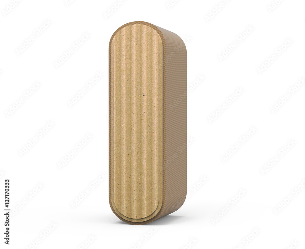 corrugated letter I corrugated letter I
