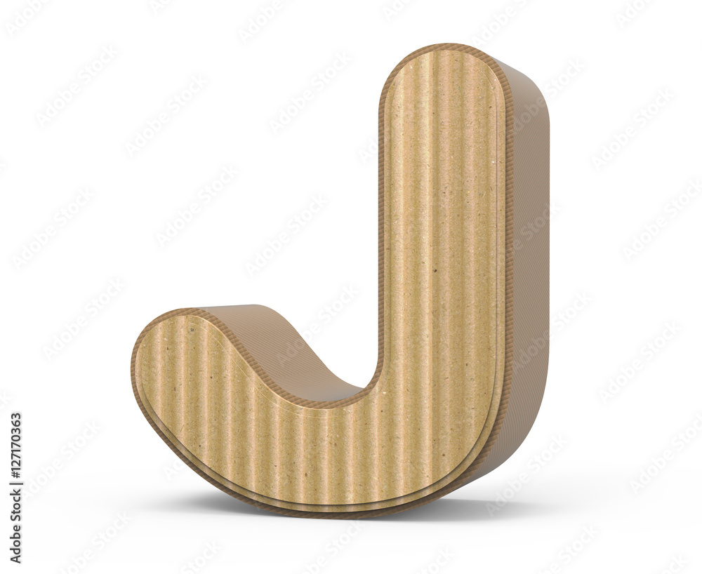 corrugated letter J corrugated letter J