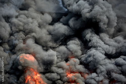 building on fire
