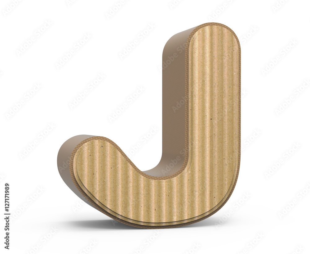 corrugated letter J corrugated letter J