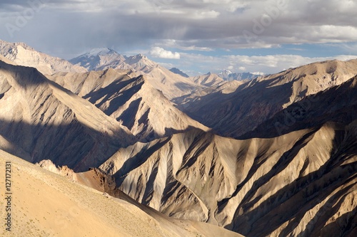 Mountains above Zanskar Valley, Ladakh, Jammu and Kashmir, India photo