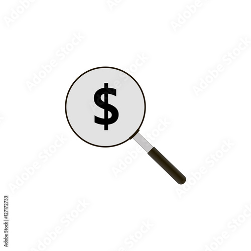 Money search icon vector illustration