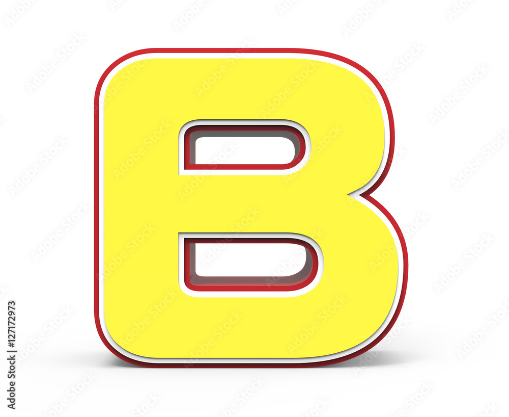 yellow letter B yellow letter B