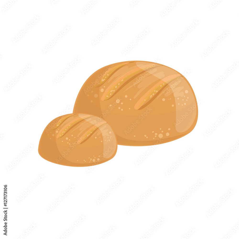 Round Wheat Bread Bakery Assortment Icon Round Wheat Bread Bakery Assortment Icon