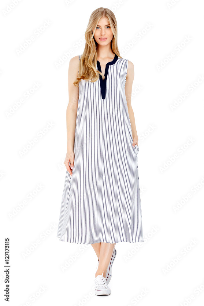 Fashion photo of young magnificent woman wearing fashionable summer clothes Fashion photo of young magnificent woman wearing fashionable summer clothes