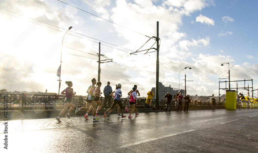 Fototapeta premium Marathon running