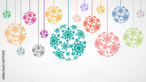 bannière boules de noël