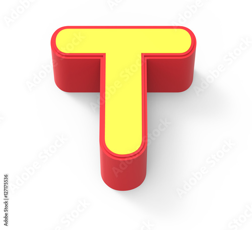 yellow letter T