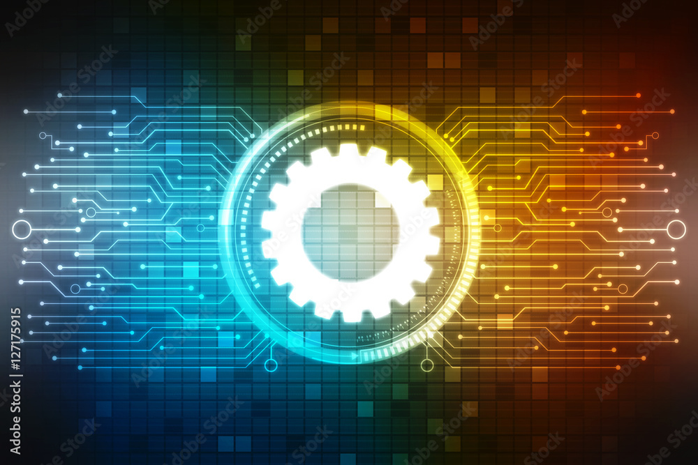 Obraz premium 2d illustration technology background