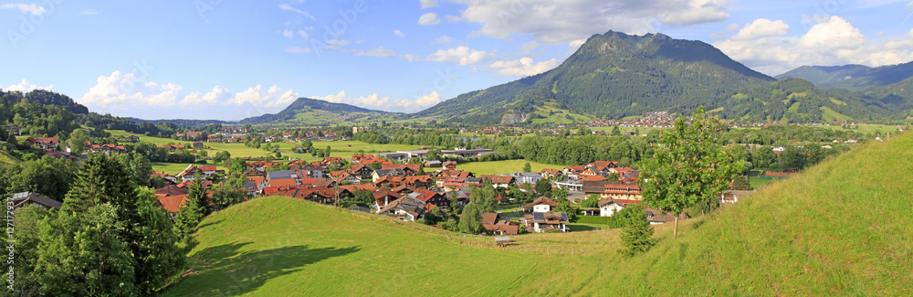 Blick auf Bihlerdorf, Blaichach, Burgber, Rettenberg im Oberallgäu