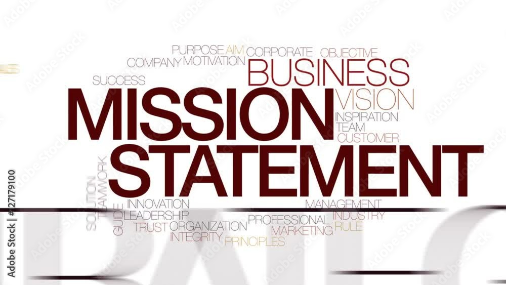 Mission statement animated word cloud. Kinetic typography. Stock ビデオ ...