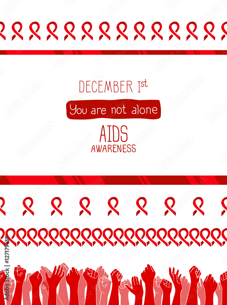 Aids Ribbon Border