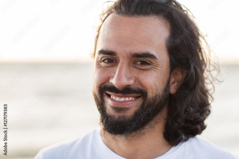 happy smiling man with beard outdoors happy smiling man with beard outdoors