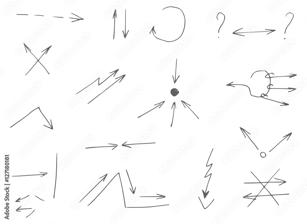 15 vector hand-drawn arrows 15 vector hand-drawn arrows
