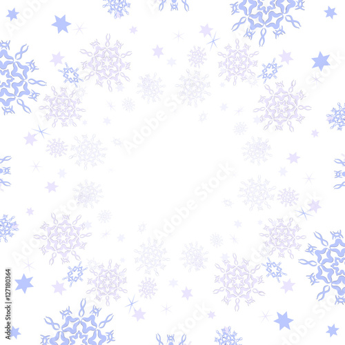фон со снежинками, векторная иллюстрация