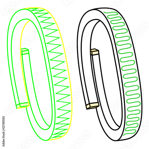 Vector illustration of fitness band, hand bracelet