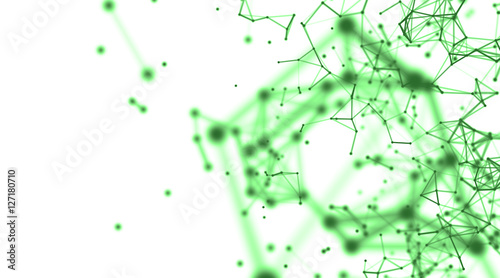 Fototapeta Naklejka Na Ścianę i Meble -  Modern technology geometry polygonal  low poly connecting dots and lines background. 3d rendering