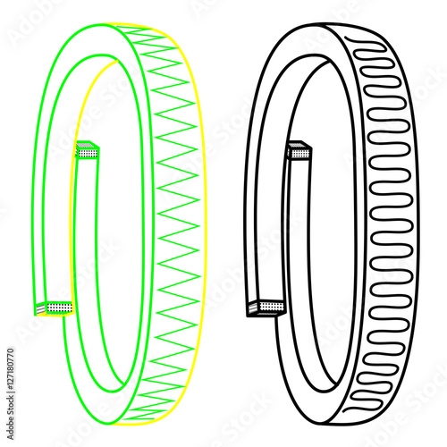 Vector illustration of fitness band, hand bracelet