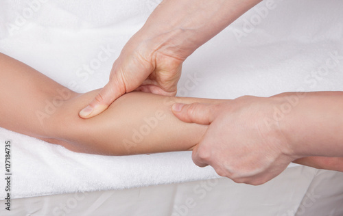 Close up of techniques of pressure point massage