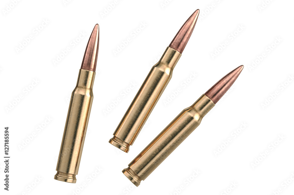 Bullet rifle copper round projectile. 3D graphic Bullet rifle copper round projectile. 3D graphic