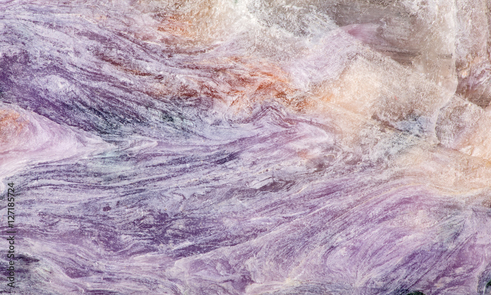 Naklejka premium charoite stone lilac macro texture