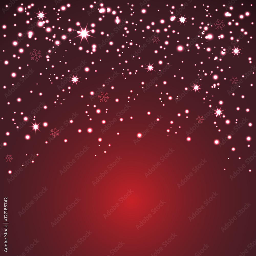 Glitter particles background effect for greeting card.