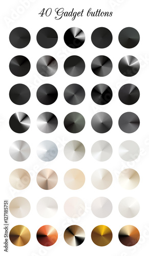 Tableau sur toile Set of gadget gradient mesh