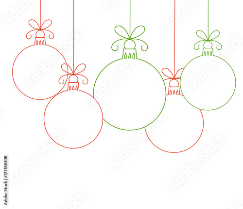 Christmas baubles vector