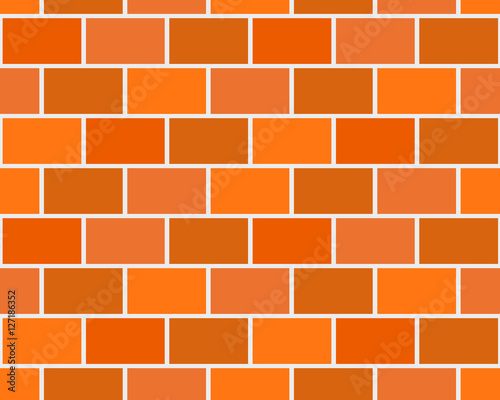 Brick wall flat seamless pattern