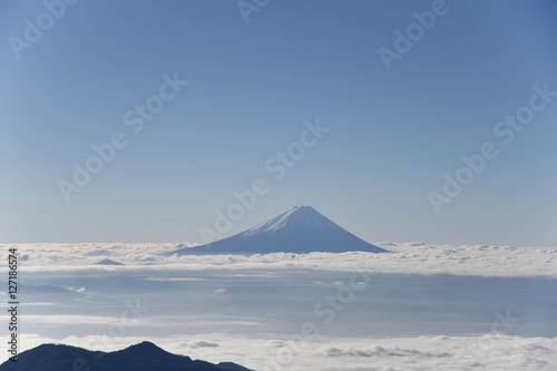 雲上の富士山 雲海