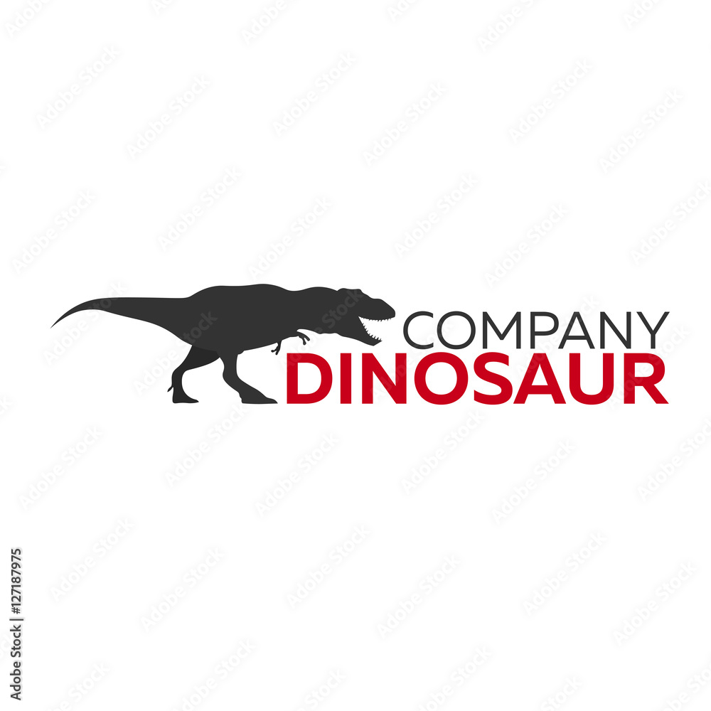 Dinosaur logo concept. Diplodocus. Jurassic period illustration.