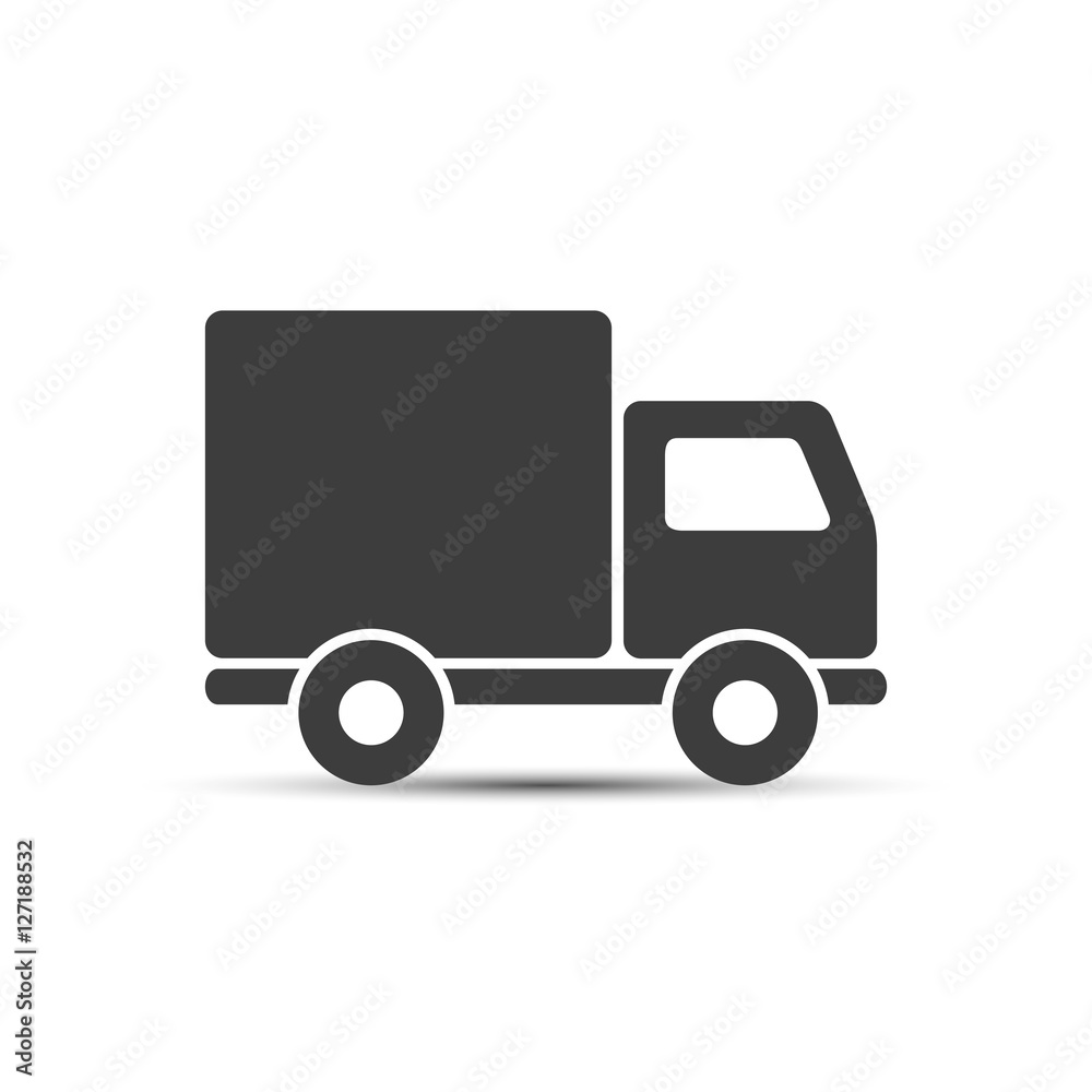 Truck car icon vector isolated simple illustration.