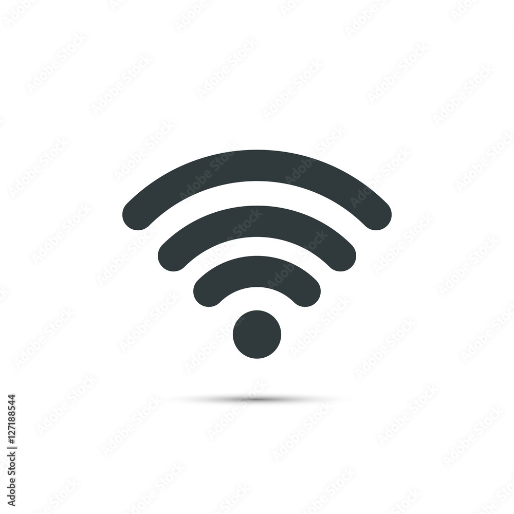 Wifi icon vector, wifi simple connect symbol isolated on white background. Wifi icon vector, wifi simple connect symbol isolated on white background.