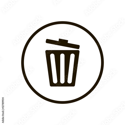 Trash, garbage icon vector