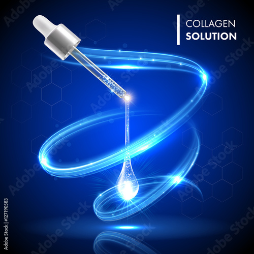 Gold oil serum collagen droplet cosmetic treatment