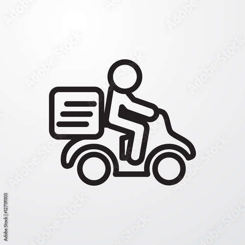 delivery bike icon illustration