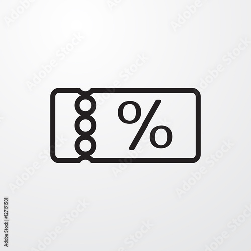 ticket on sale icon illustration