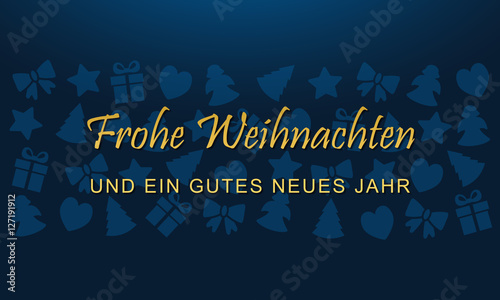 Weihnachtskarte - Blau