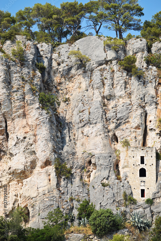 Church built into rocks in Split in Croatia