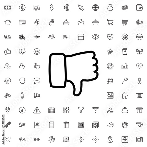 dislike icon illustration