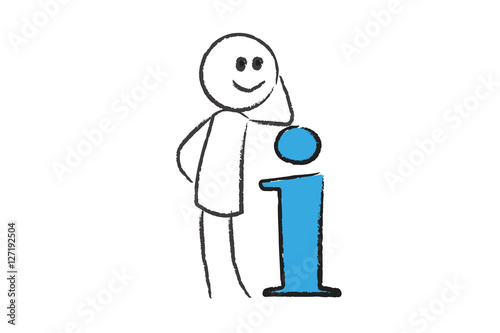 Person mit Information Icon
