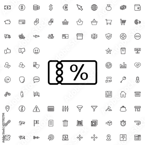 ticket on sale icon illustration