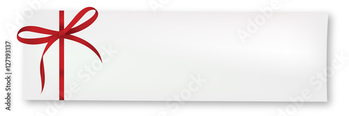 rote Schleife auf Papier Banner