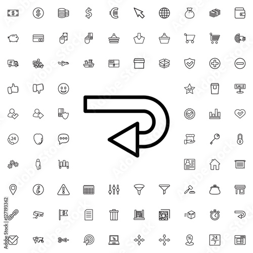 back arrow icon illustration